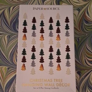 Paper Source Festive Christmas Tree Garland Set New in Box